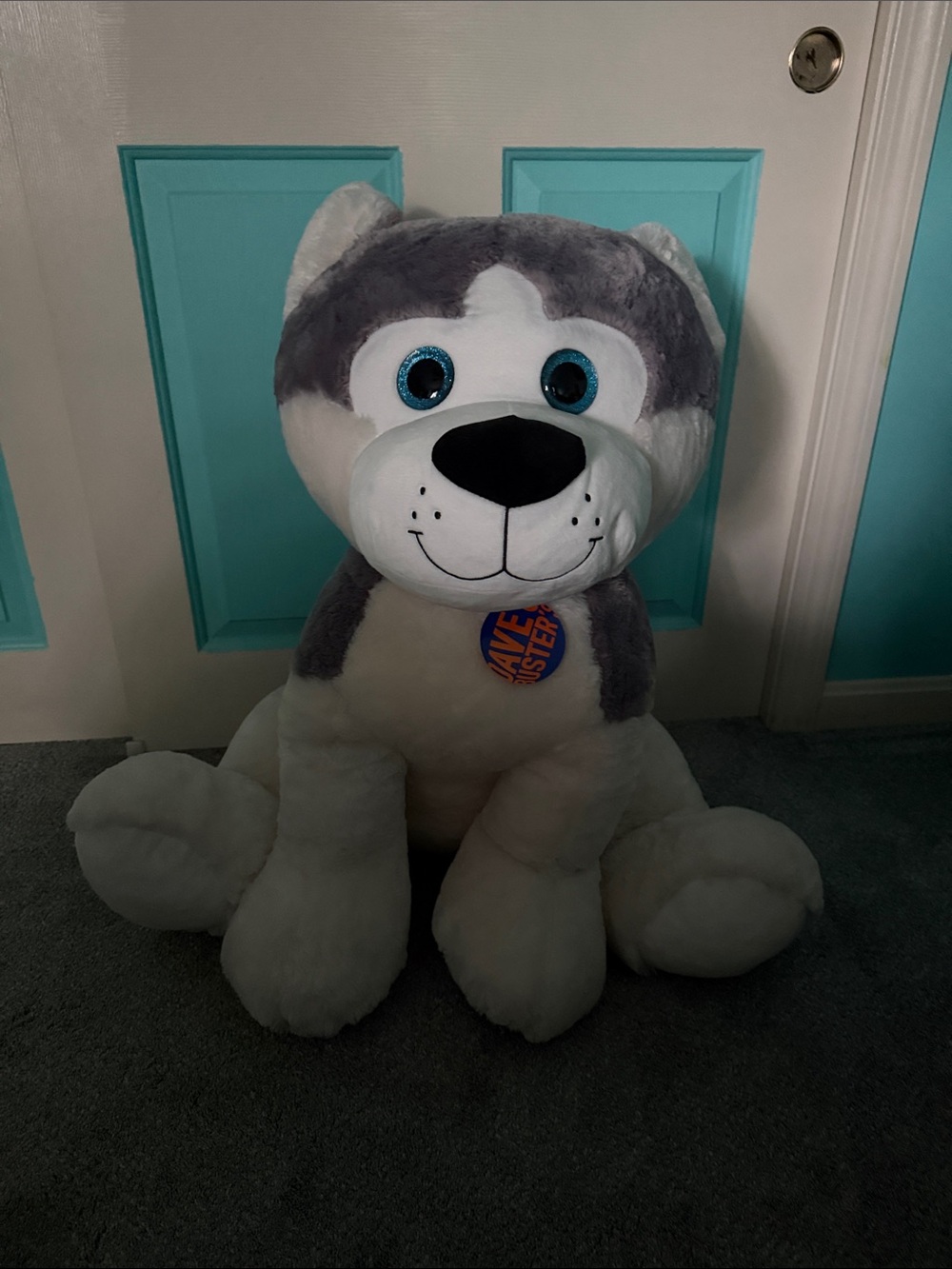 Plush Husky Stuffed Animal - Gray & White